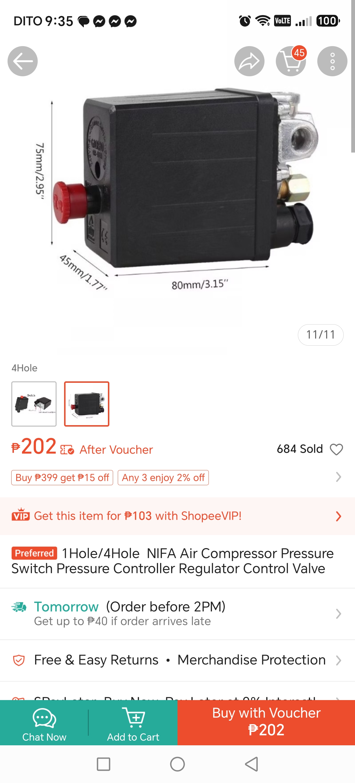 Pressure Switch for Outstanding Air compressor